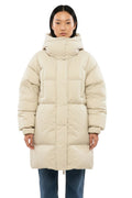Beige Solid Hood Jacket 1