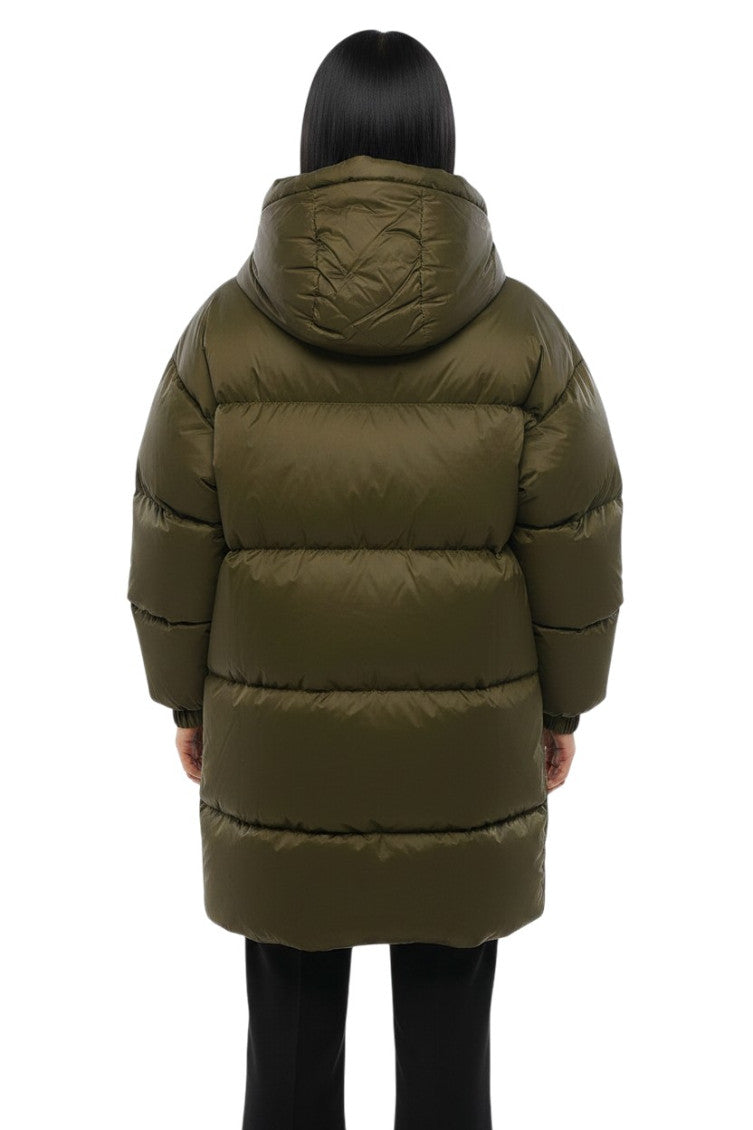 Dark Green Quilted Hood Jacket 2