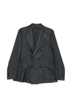 Dark Grey Peaked Lapel Blazer 1