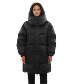 Black Quilted Hood Jacket 1