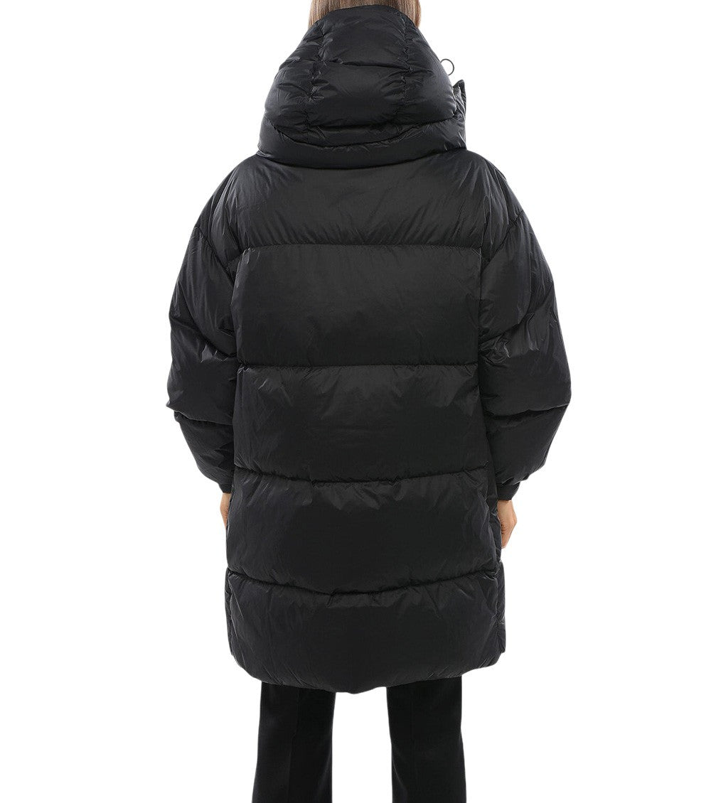Black Quilted Hood Jacket 2