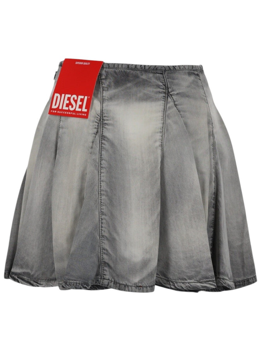 Grey Solid Mini Skirt 2