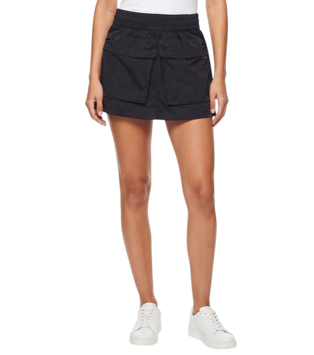Black Solid Mini Skirt 1