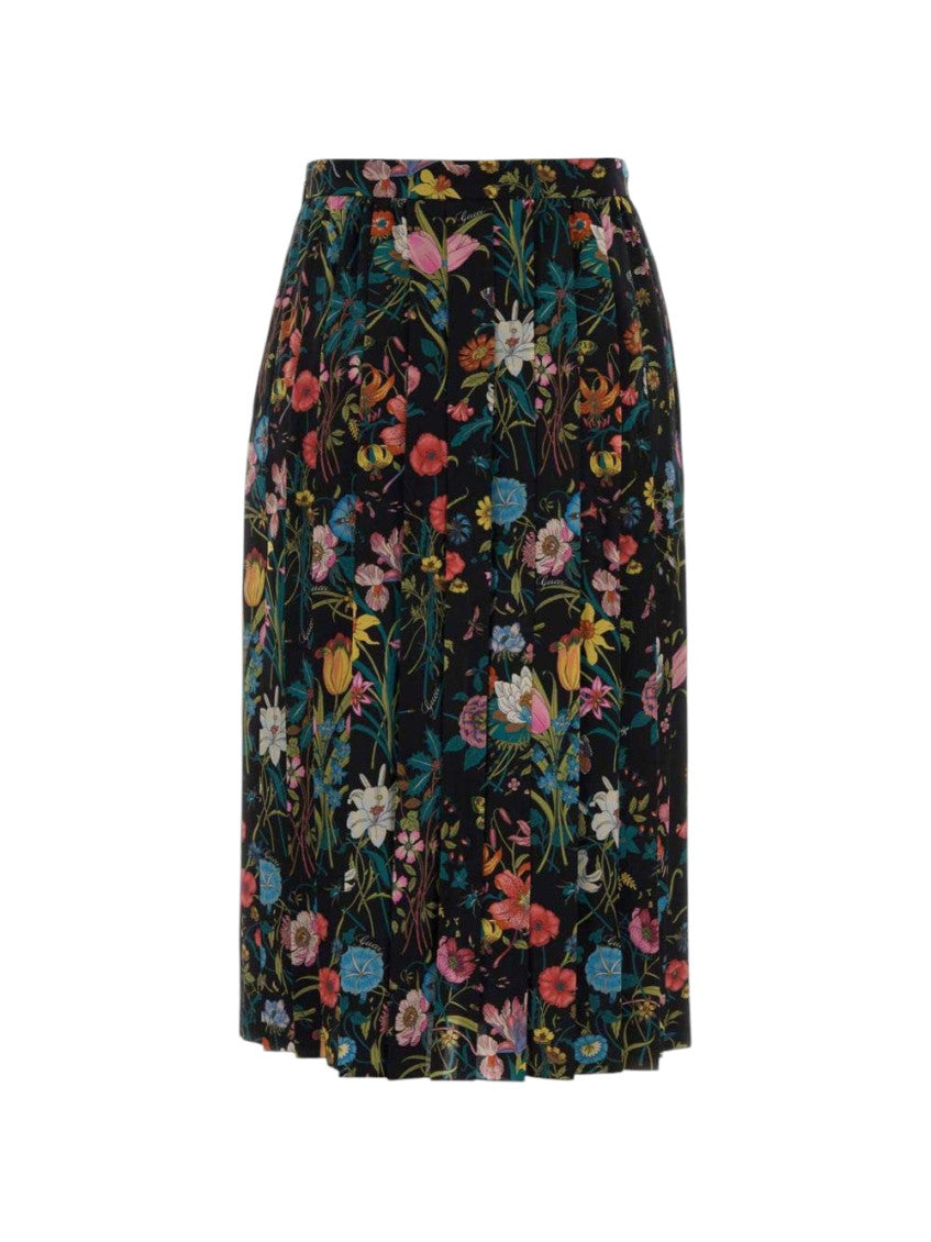 Multicolor Floral Midi Skirt 1
