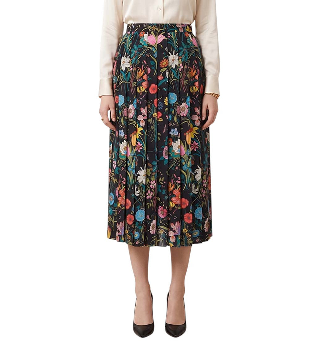 Multicolor Floral Midi Skirt 3