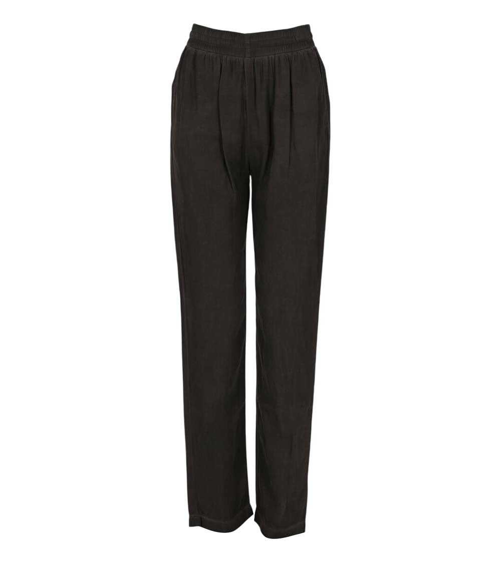 Grey Relaxed Flat Front Pants 1