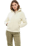 White Solid Hood Jacket 1