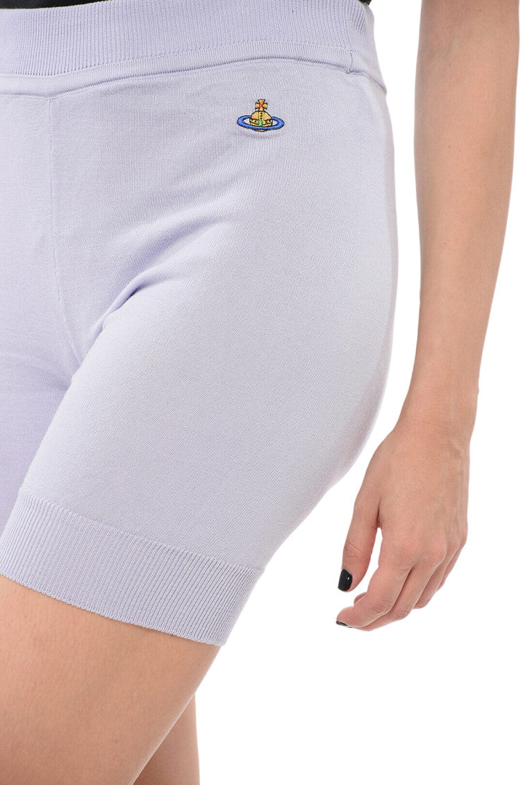 Purple Embroidered Shorts 3