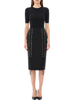 Black Embellished Midi Skirt 1