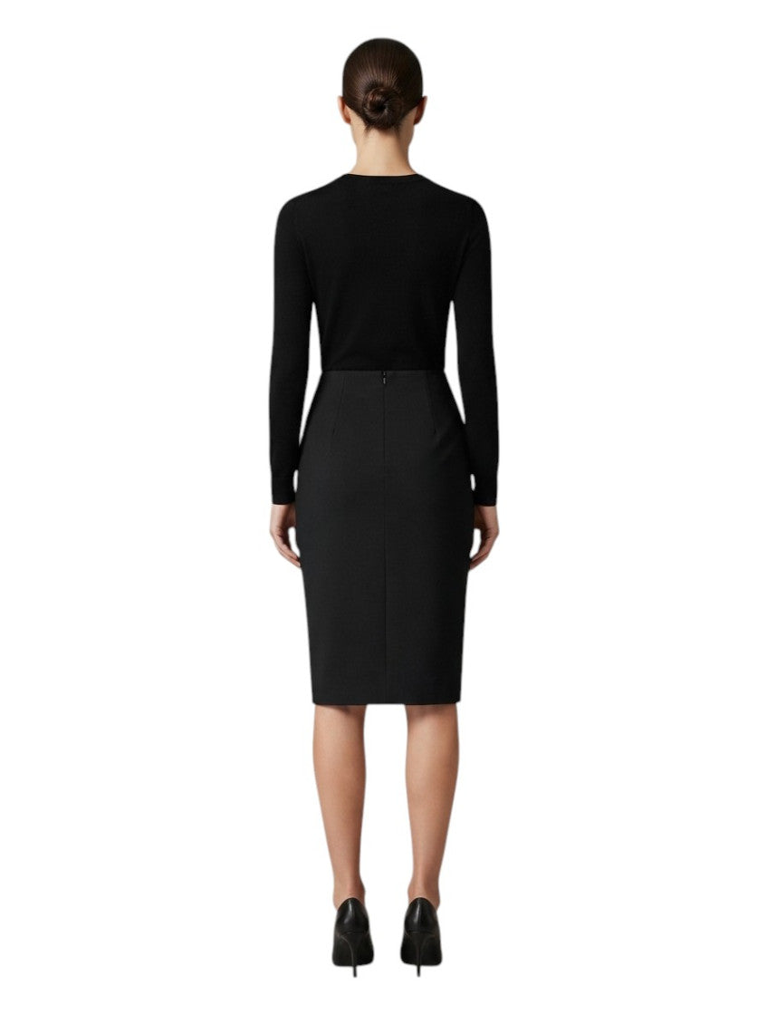 Black Embellished Midi Skirt 2