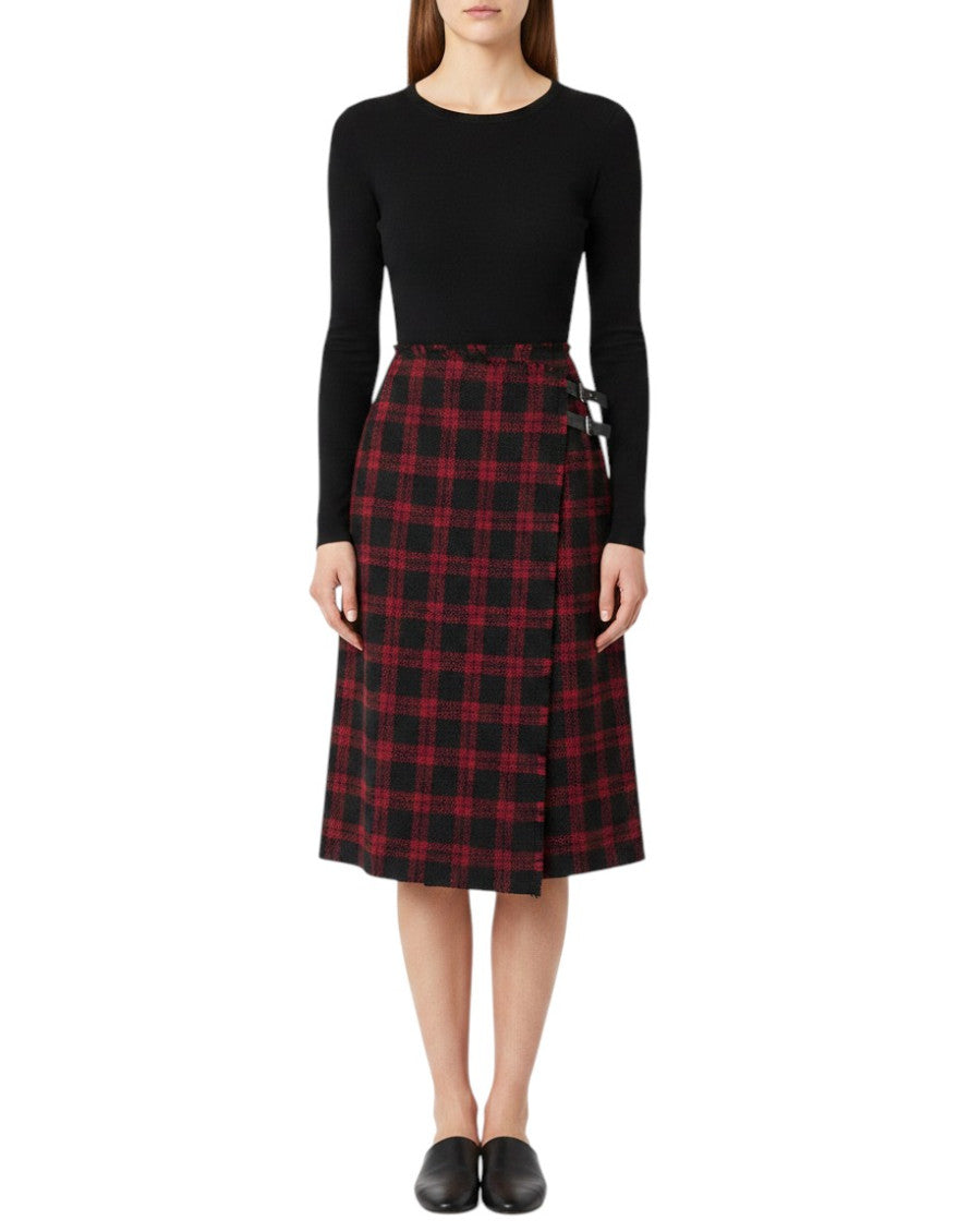 Multicolor Plaid Midi Skirt 1