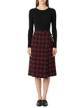 Multicolor Plaid Midi Skirt 1