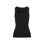 Black Solid Scoop Neck Top 1
