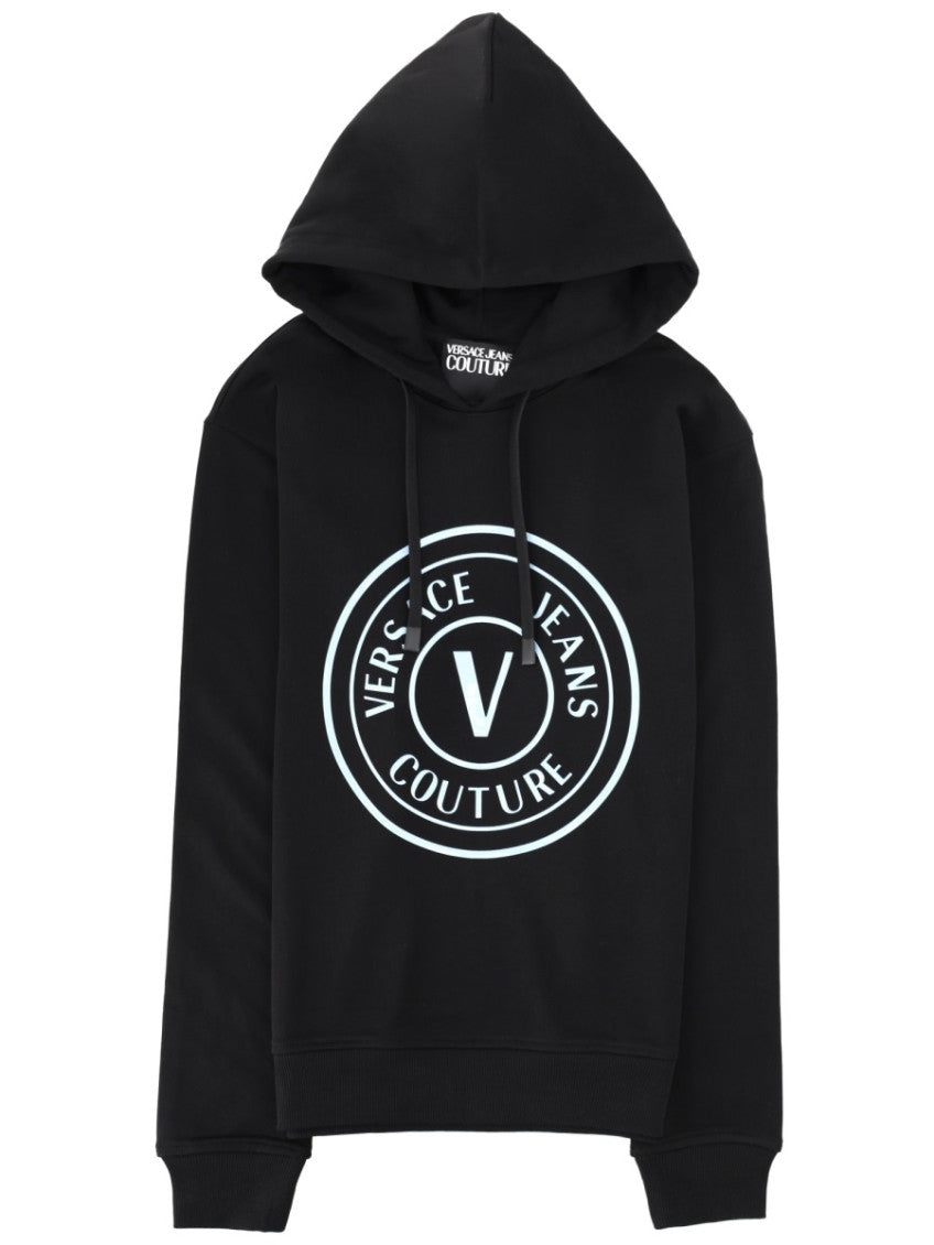 Black Logo Regular Hoodie 1