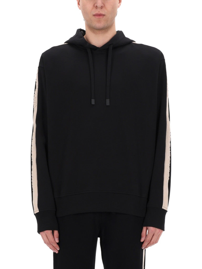 Black Logo Regular Hoodie 5