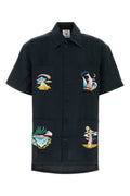 Dark Grey Embroidered Shirt 1