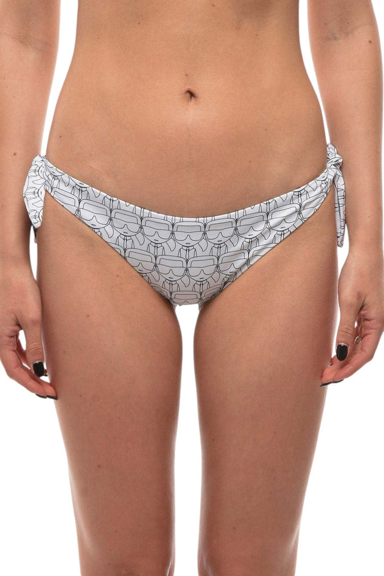 WhiteBlack Printed Bikini Bottom Swimwear 1