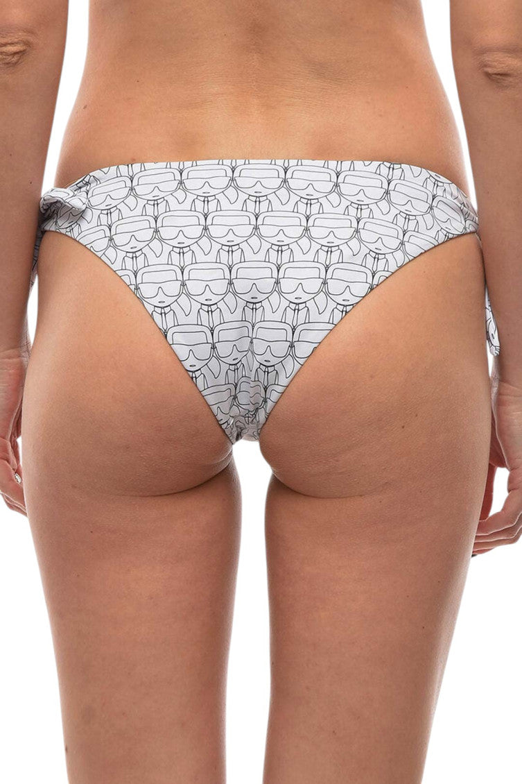WhiteBlack Printed Bikini Bottom Swimwear 2