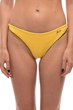Yellow Logo  Bikini Bottom Swimwear 1