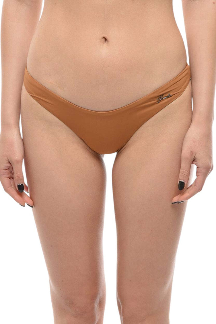 Brown Logo Bikini Bottom Swimwear 1