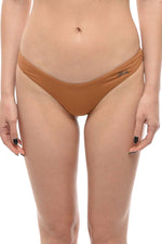Brown Logo Bikini Bottom Swimwear 1