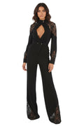 Black Lace Full Length Dress 1