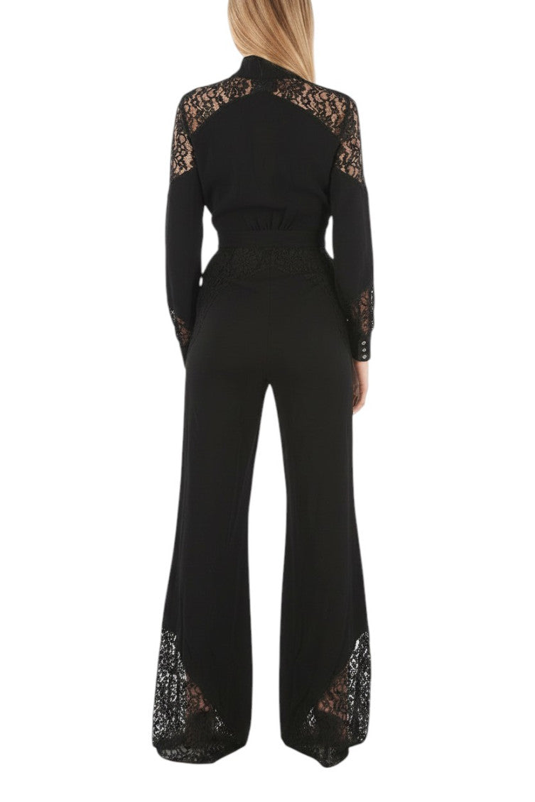 Black Lace Full Length Dress 2
