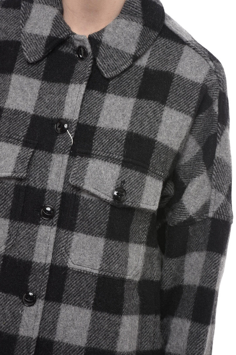 Grey Oversized Checks Shirt 3
