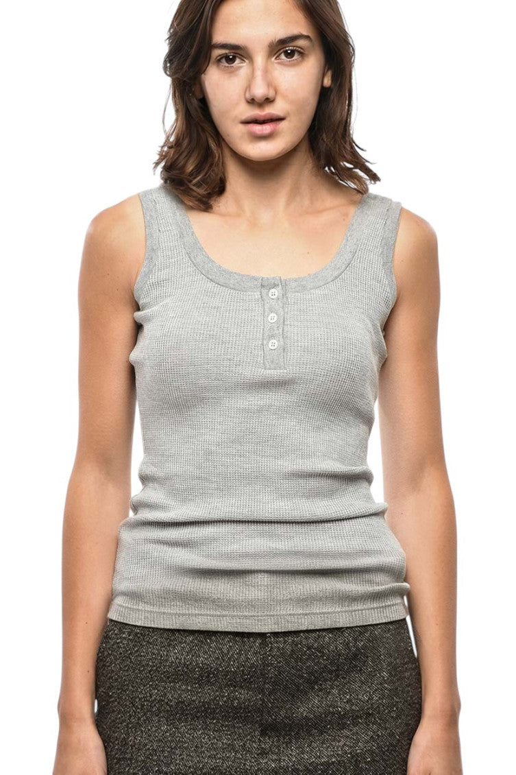 Grey Textured Scoop Neck Top 1