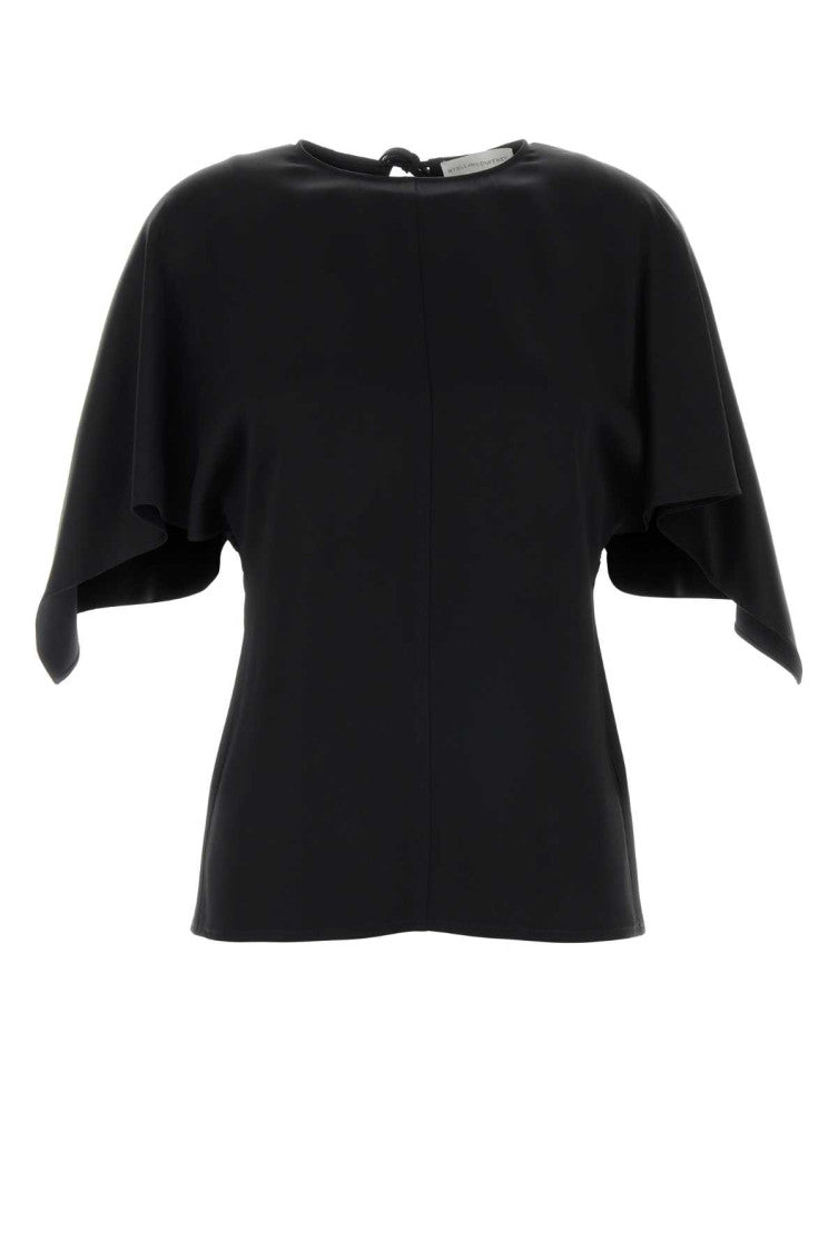 Black Solid Round Neck Top 1