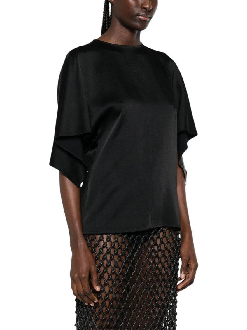 Black Solid Round Neck Top 3