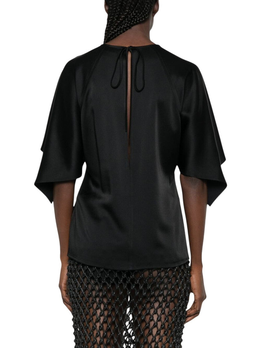 Black Solid Round Neck Top 4