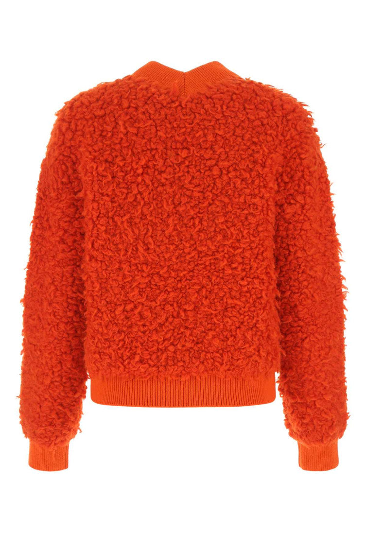 Red boucle sweater 2