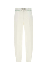 White Cotton Wide-leg Pant 1