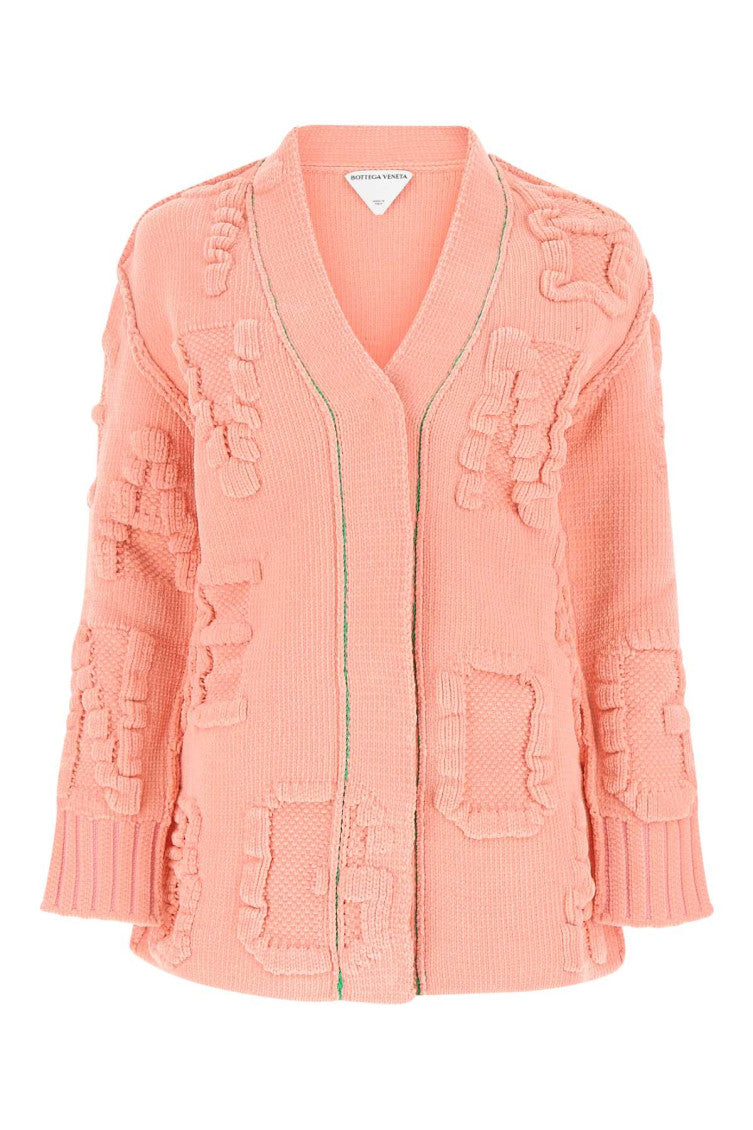 Pink chenille cardigan 1
