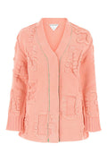 Pink chenille cardigan 1