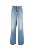 Light Blue Denim Wide-leg Jeans 1