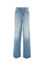 Light Blue Denim Wide-leg Jeans 1