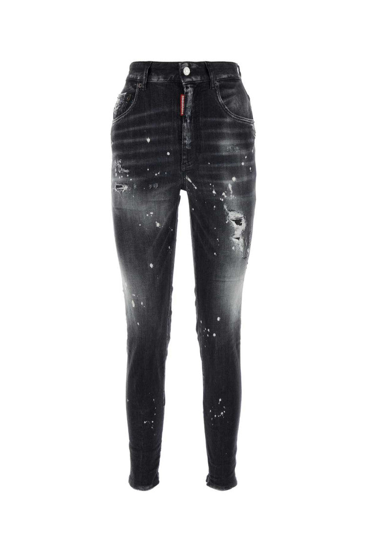 Black stretch denim Twiggy jeans 1
