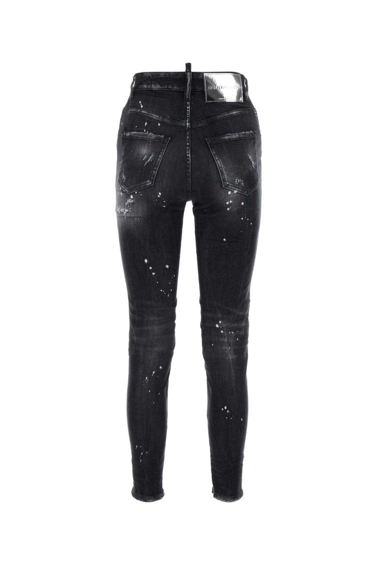 Black stretch denim Twiggy jeans 2