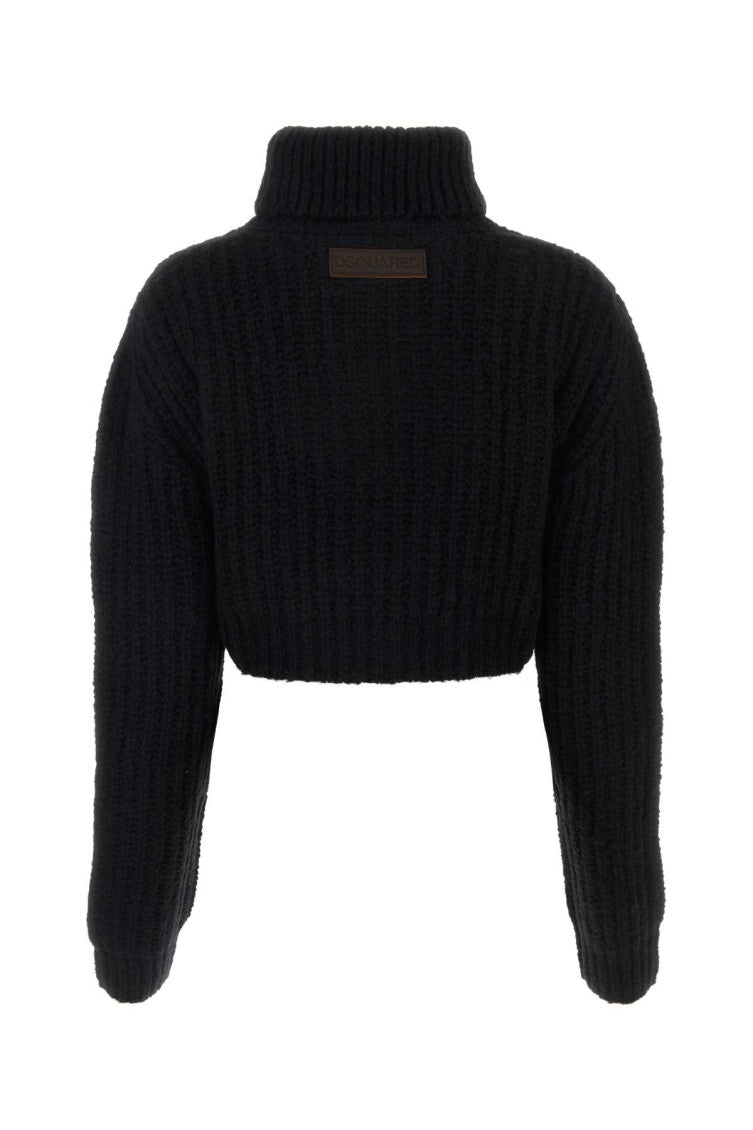 Black wool blend sweater  2