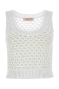 White mesh Valentino Garavani Escape crop-top 1