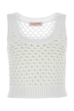 White mesh Valentino Garavani Escape crop-top 1