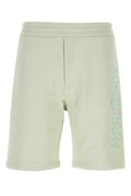 Pastel green cotton bermuda shorts 1