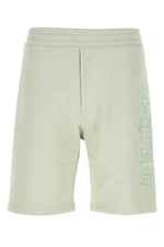 Pastel green cotton bermuda shorts 1