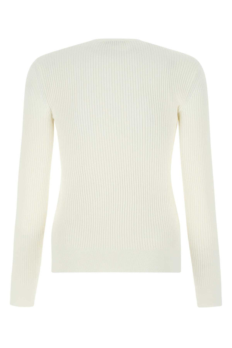 Ivory stretch viscose sweater 2