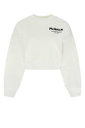 White cotton blend sweatshirt 1
