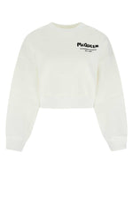 White cotton blend sweatshirt 1