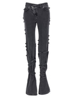 Black Jeans asymmetric closure 1