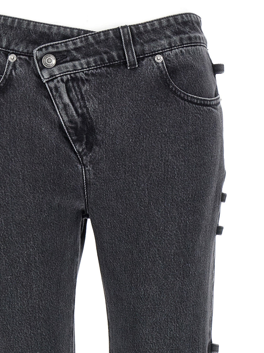 Black Jeans asymmetric closure 3